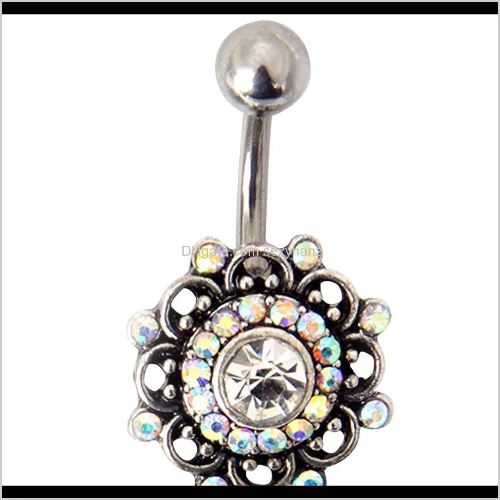 d0730 (1 color ) new belly rings elephant dangle belly button rings body piercing navel rings stainless steel bars body jewelry