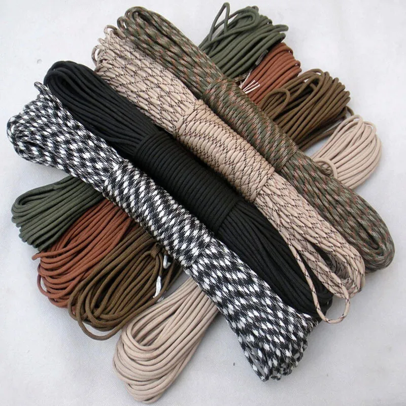 Rainbow Paracord 550 Paracord Parachute Cord Liny Mil Spec Typ III 7Strand 100ft Wspinaczka Camping Survival Sprzęt 630 x2