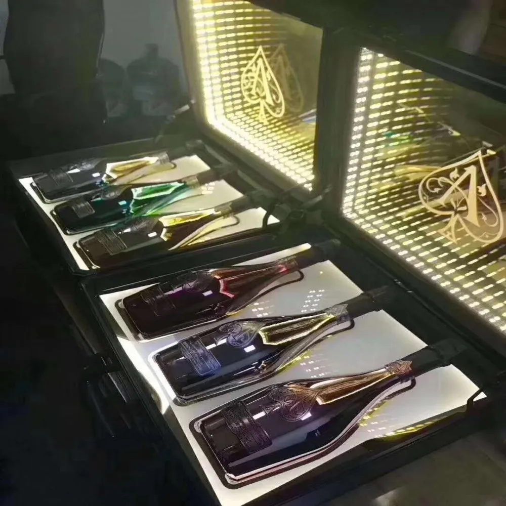 Champagne bottle sales display case