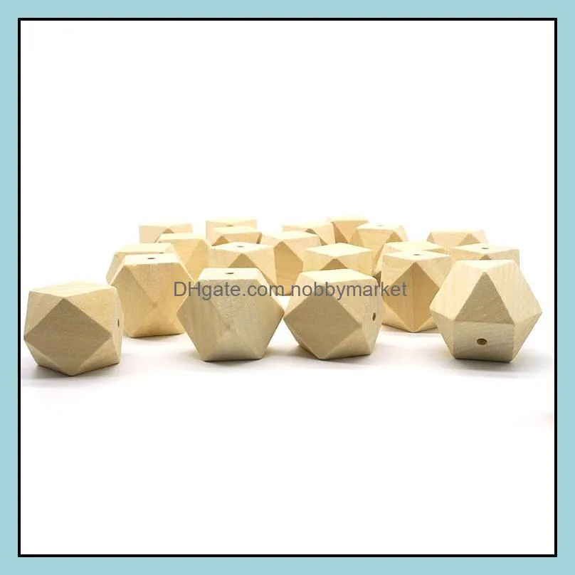 wood spacer beads natural unfinished geometric jewelry DIY wooden necklace making findings 100pcs/lot 10-20mm