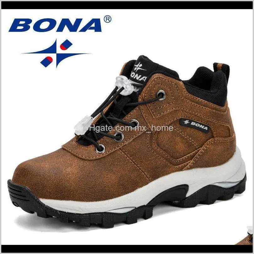 bona boys girls fashion sneakers children school sport trainers synthetic leather kid casual skate stylish designer shoes comfy 201123