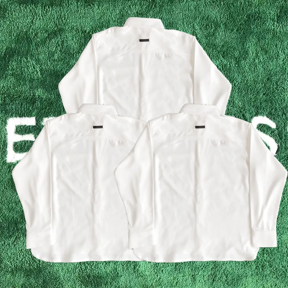 Chemises High Street HOMMES Hip Hop Streetwear Chemises décontractées Tissu doux Chemises blanches
