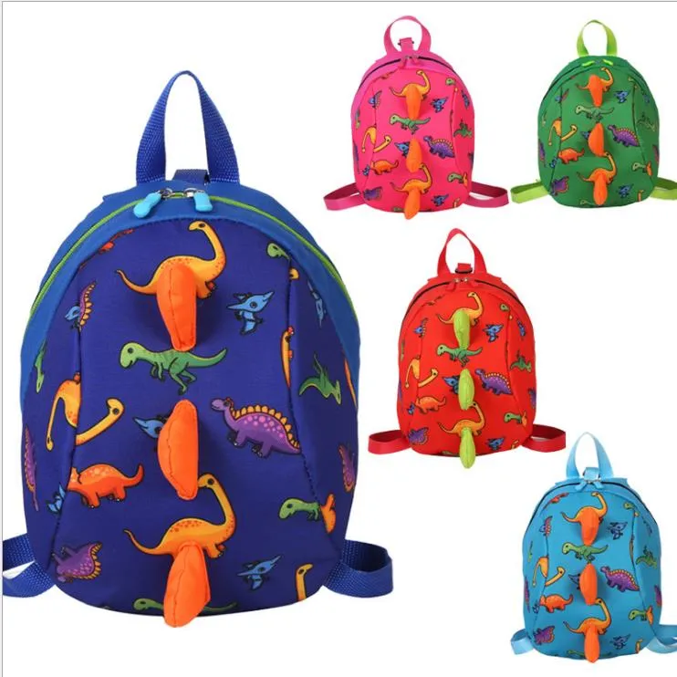 Barn Ryggsäckar Dinosaur Mönster Barn Shoolbag Kindergarten Girls School Bags Toddler Boys Shoulders Väskor Tjejer Tresensväska 5 Design DHW2498