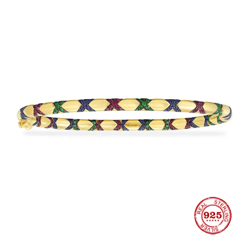 Cópia dos encantos da forma 1: 1 Cópia, pulseira tribal multicolor amarela com cruzes mulheres luxuosa de joias do monaco