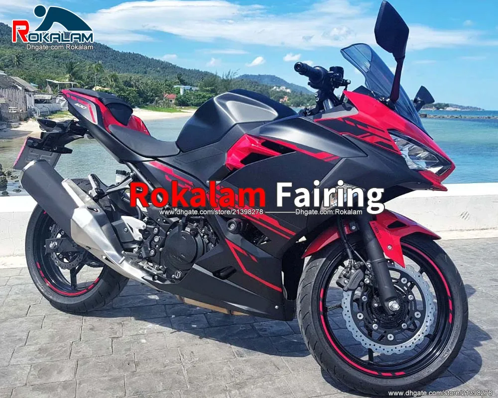 Eftermarknaden Cowling för Kawasaki Ninja 400 Z400 2018 2019 2020 MOTOCYCLE FAININGS KIT NINJA400 FAININGS PARTS (formsprutning)