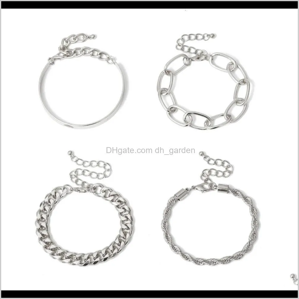 cross metal set 2020 new women`s design trendy hip hop bracelet