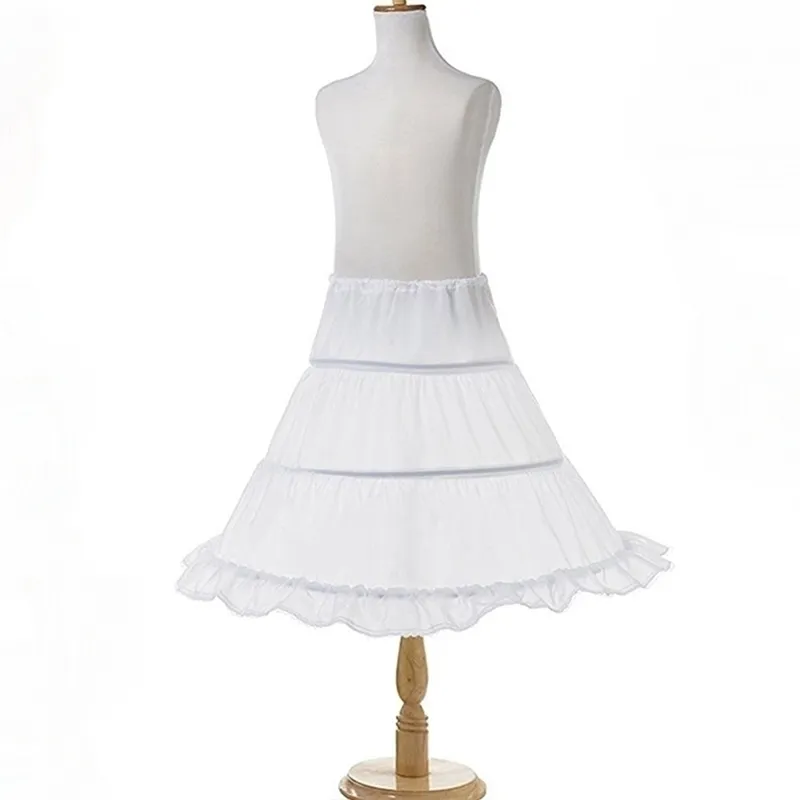 Alta qualità 3-12 anni Kids Girls Wedding sottoveste Girl Princess Party Gonna formale 210331