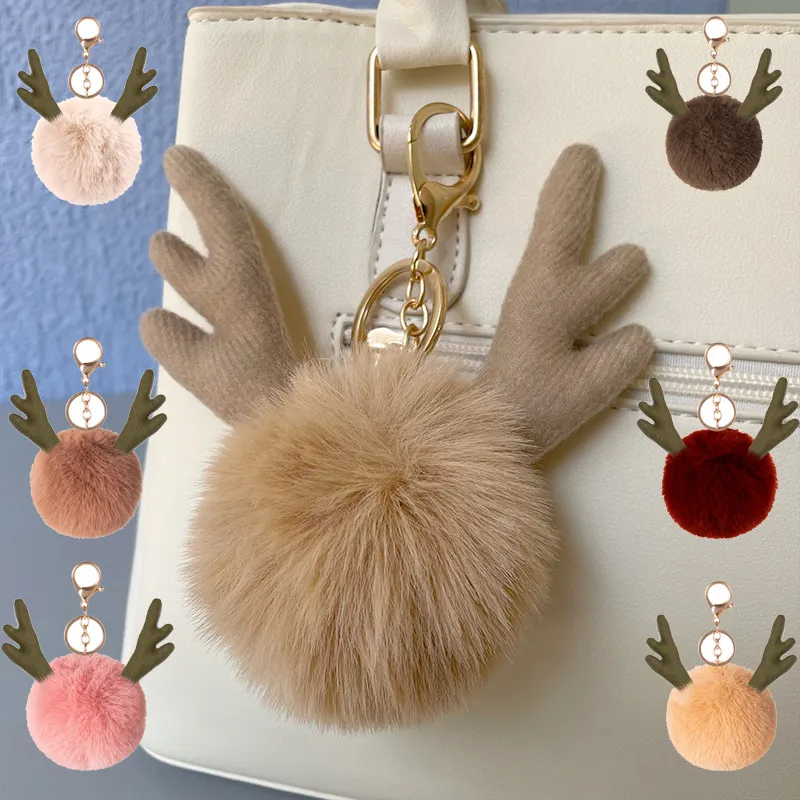 Forest Animal Party Gift Woven Elk Shape Plush Pendant Bagage Dam Mode Enstaka produkt