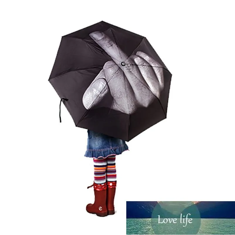 Mode kvinnor paraply regn långfingret paraply män vindtät fällande parasol personlighet svart långfingret paraplyer fabriksuttag