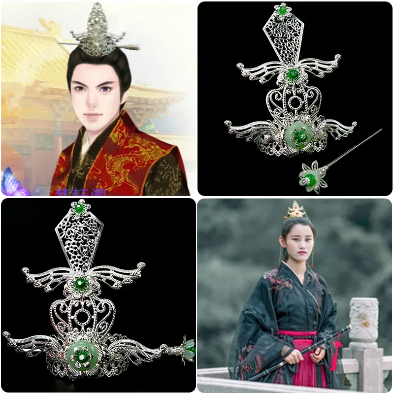 Cocar de fantasia exclusivo unisex geral coroa média Hanfu homens e mulheres espartilho cos cos antigo animation hairs acessórios