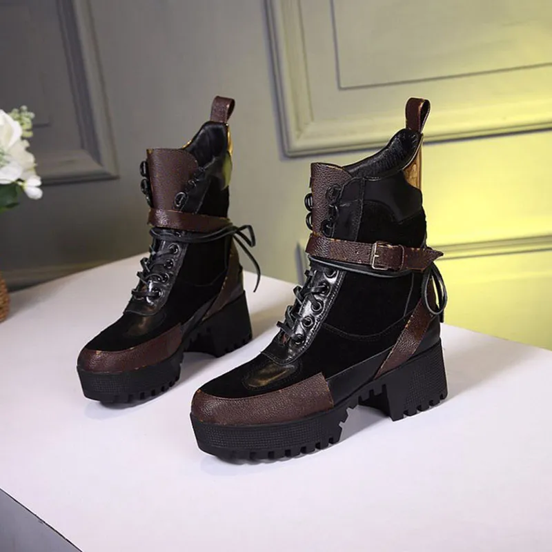 Designers de luxe de haute qualité chaussures femmes bottes Martin en cuir véritable avec doublure en peau de mouton baskets élastiques 35-42