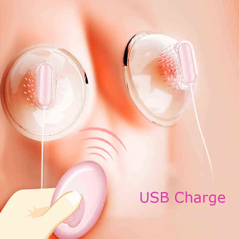 NXY Pump Toys Vibrator Breast Masturbator Enlargement Nipple Sucker Electric Shock Sex for Women Couple Shop 1125