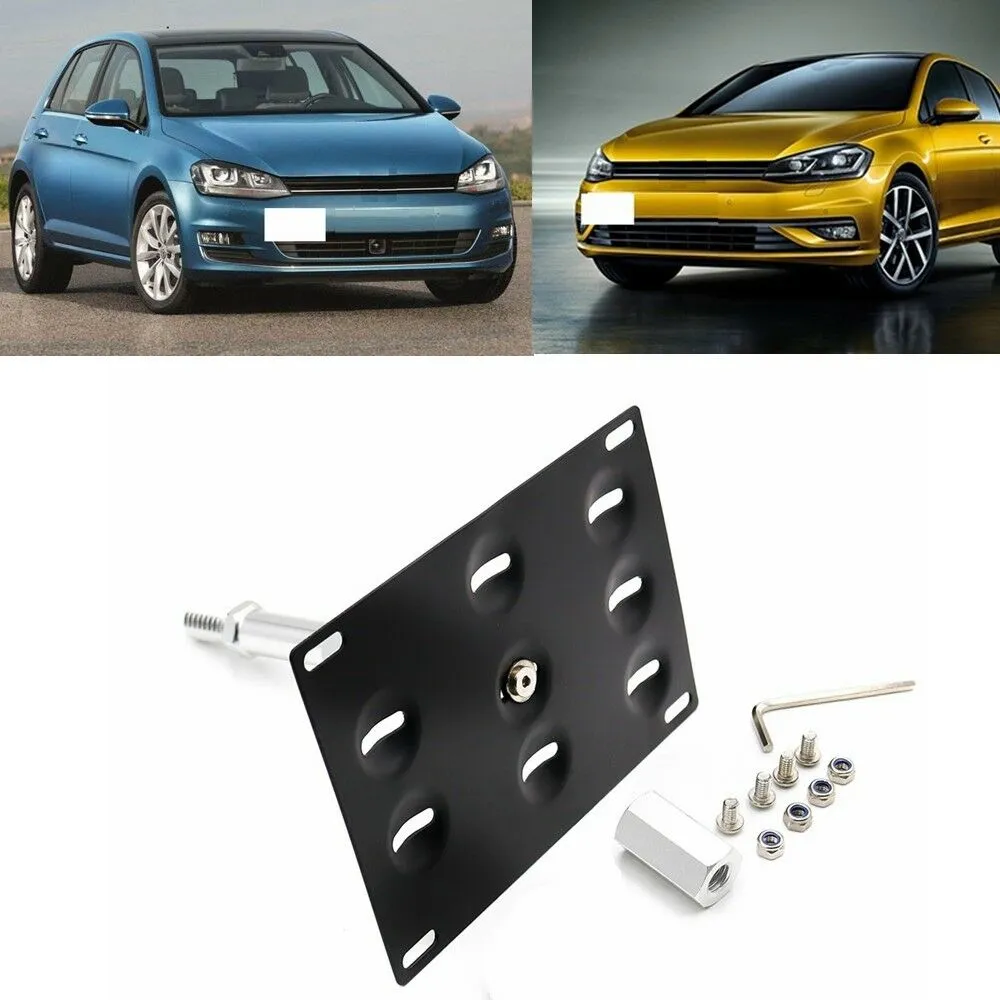 Front Bumper Tow Hook License Plate Mounting Bracket For VW Volkswagen
