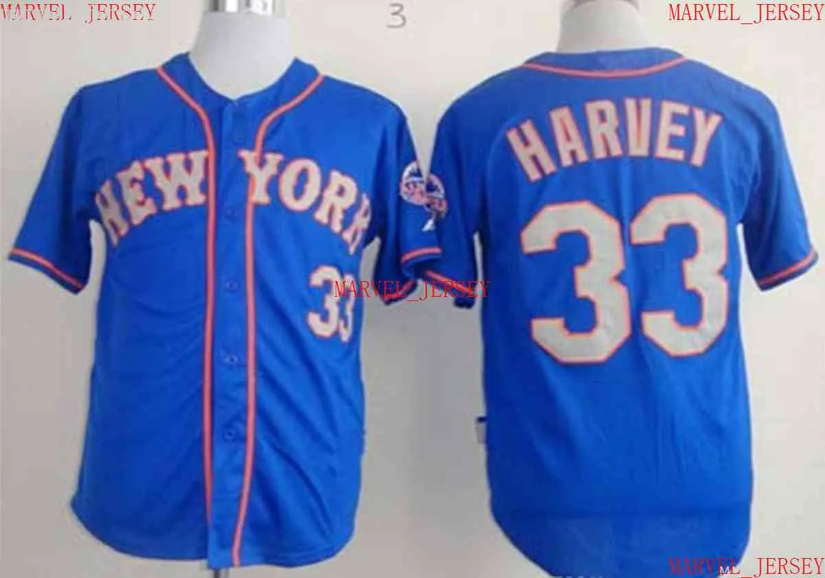 Maillots de baseball Matt Harvey pour hommes et femmes, cousus, personnalisés avec n'importe quel nom et numéro, XS-5XL