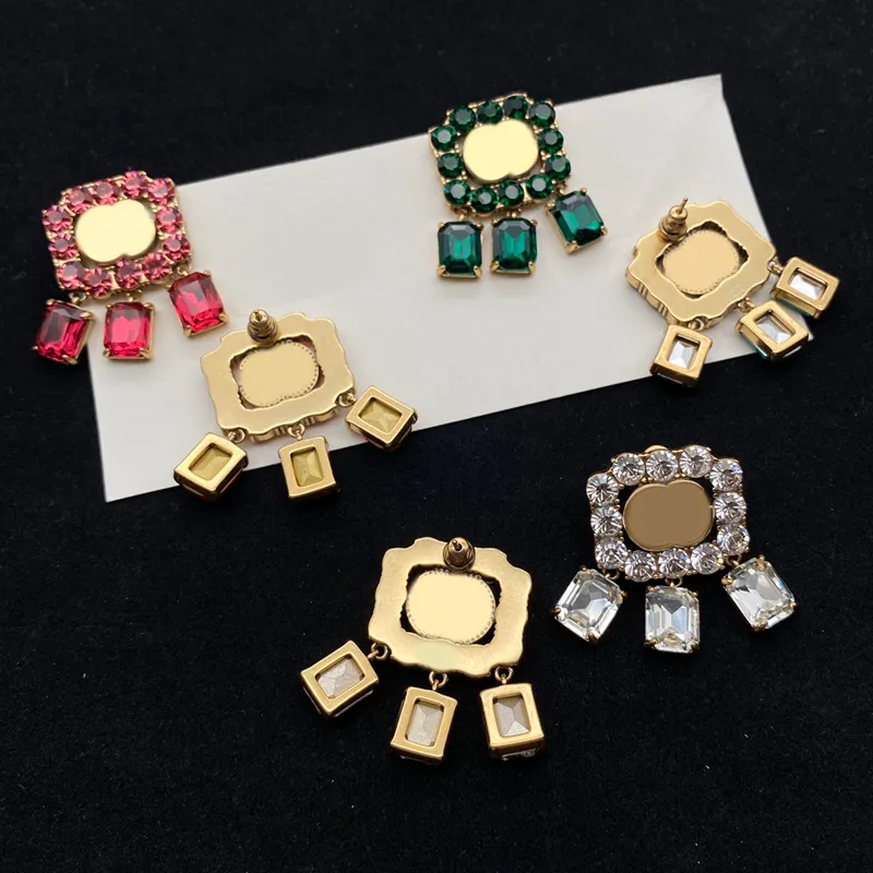 Crystal Earrings Red Designer Earrings For Women Gemstone Hoops G Earing Pendant Jewelry Love Luxury Studs Des Boucles Oreilles Hoop 2201132