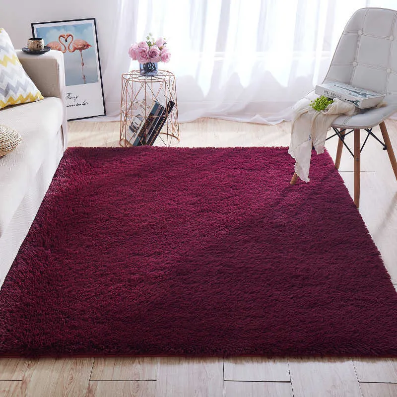 Icke-glidande ljudisolerad mattrummet Layout Rug Japansk stil Living Bed Plysch Golvmatta Mjukt och bekvämt 210626