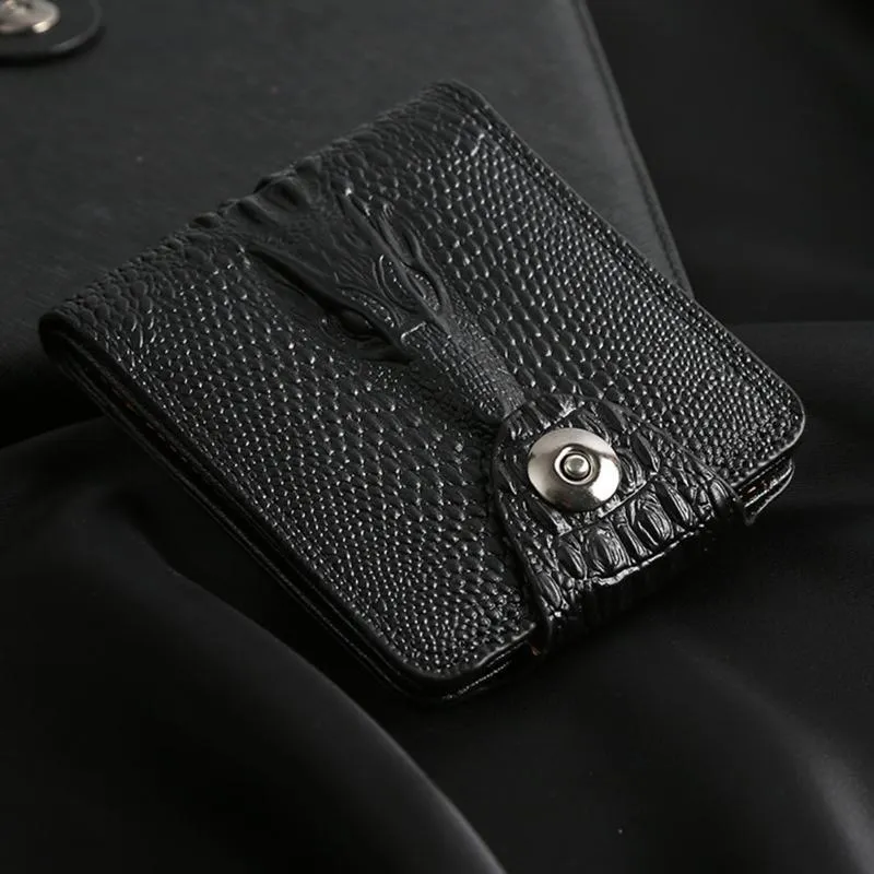 As carteiras usam fivela magnética resistente a Multi Pocket Men Practical Wallet Classic Gift Card Titular Retro requintado PU couro