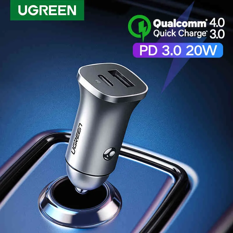 Ugreen PD 20W USBタイプCクイックチャージ4.0 3.0 QC速い充電iPhone 12 11 Samsung携帯電話車の充電器