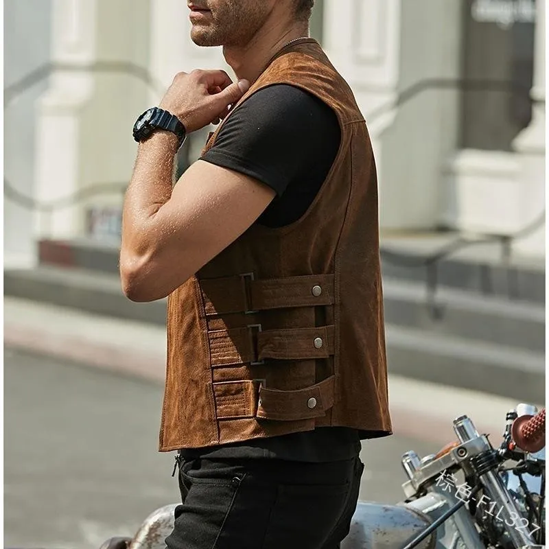 Chalecos de piel para hombre cheap