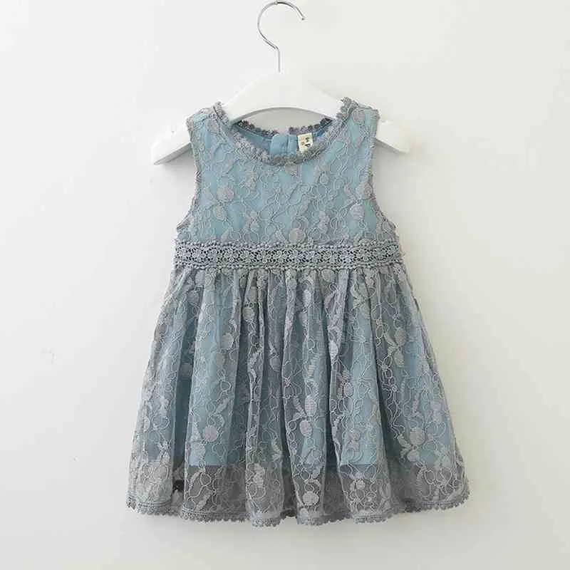 赤ちゃんガールズドレス夏ブランドの服レースとボールデザインキッズプリンセスパーティー3-7年210429