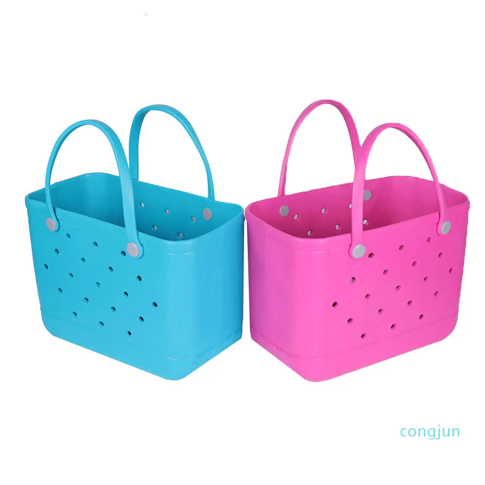 Bolsas femininas de grife à prova d'água personalizadas ocas bolsas de verão de borracha pvc O grandes bolsas de plástico eva de silicone para praia