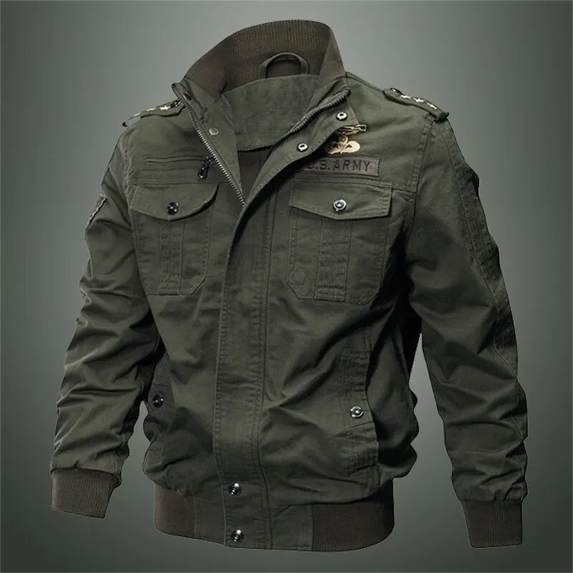 Herfst en winter Heren multi-pocket militaire jas Puur katoen Casual werkjas Grote losse katoenen jas Special Forces Heren 220212