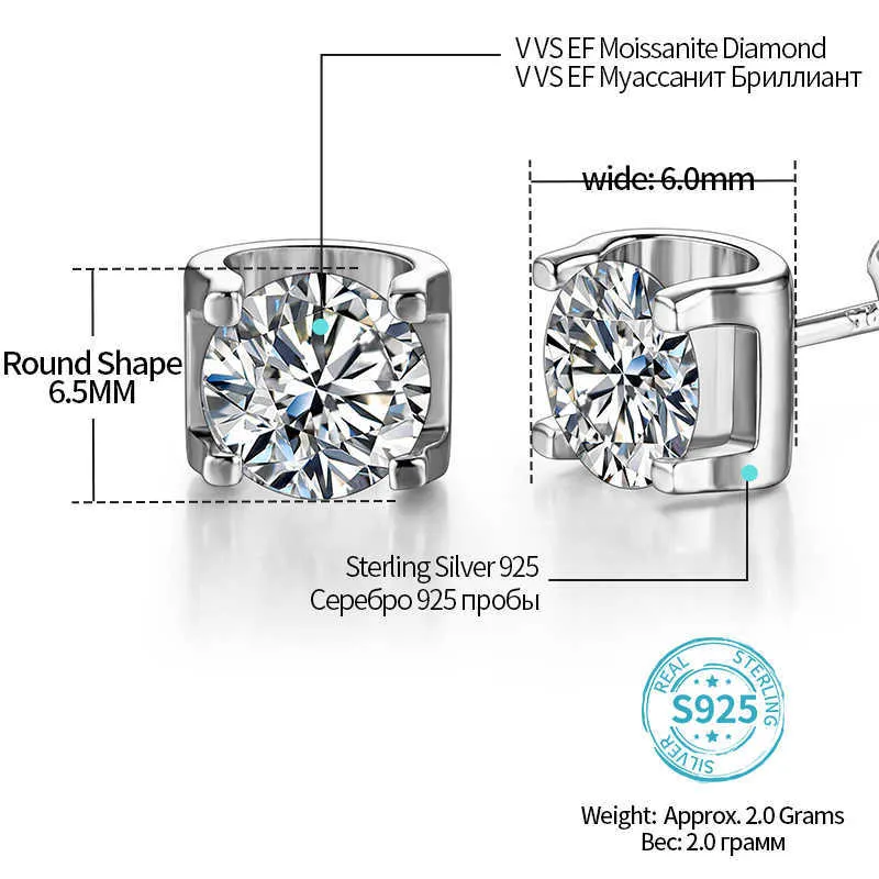 Silver 925 5 0mm 0 5ct diamond arics Wedding Jewelry Women Stud stud 925 Round 210616309Q