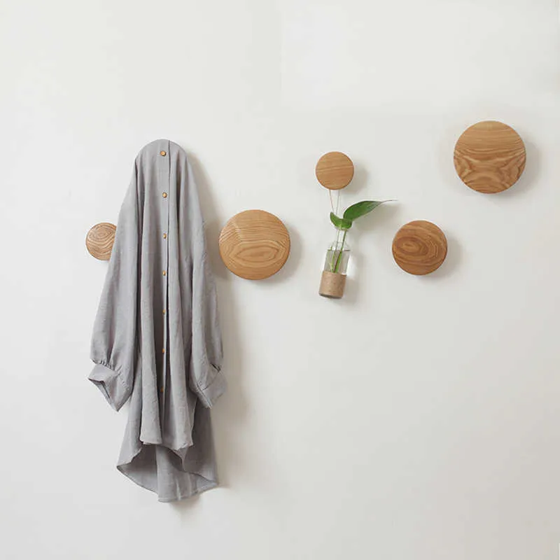 Round Wooden hanger for clothes and Coat Hanger with Mushroom