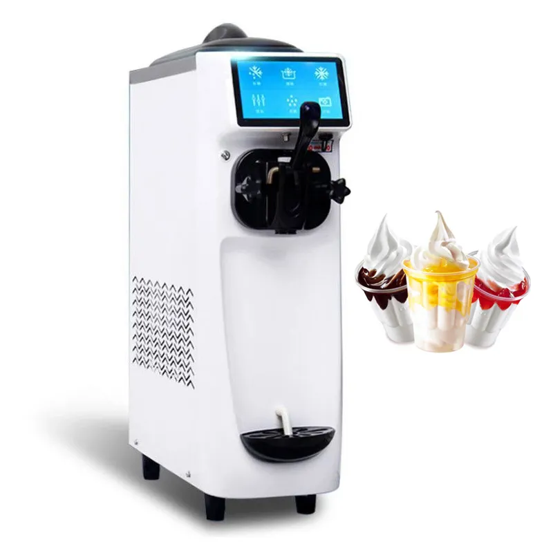 Tam otomatik yumuşak servis dondurma işaretleri makine paslanmaz çelik ticari otomat
