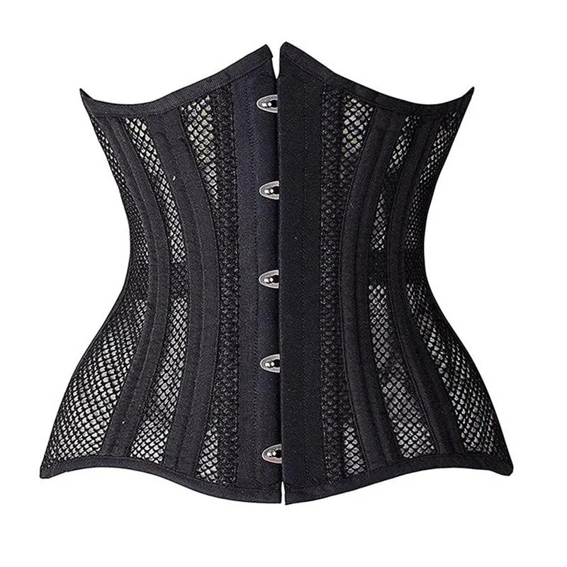 Bustini Corsetti Corsetto sottoseno sexy Donna Gotico Top Curve Shaper Traspirante Cintura dimagrante Vita Trainer Bianco Nero