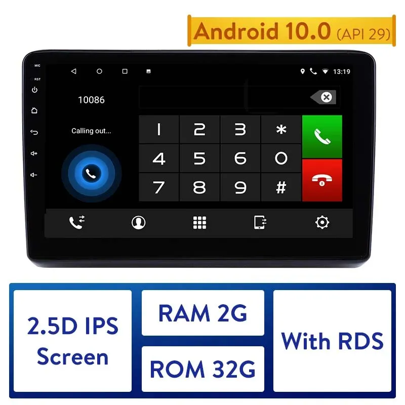 Android 10.0 Car DVD Radio GPS Player Auto Estéreo para 2014-Honda Vezel XRV Suporte 1080P Vídeo Backup Camera Ram 2GB ROM 32GB