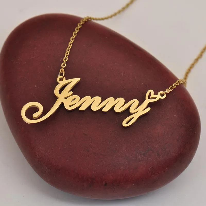 Pendant Necklaces Yasmin Love Heart Name Necklace Personalized