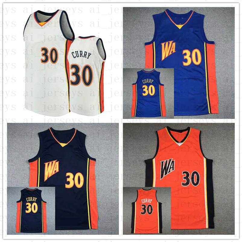 Mens Basquete Mitchell e Ness Curry 30 Bordado Logo Costurado Retro Retrô 2009 2010 Jerseys