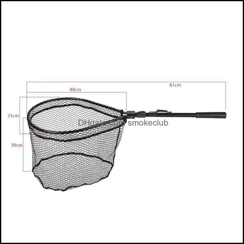 Fishing Accessories Aluminum Folding Net Portable Foldable Triangle Landing Alloy Pole Brail Gear