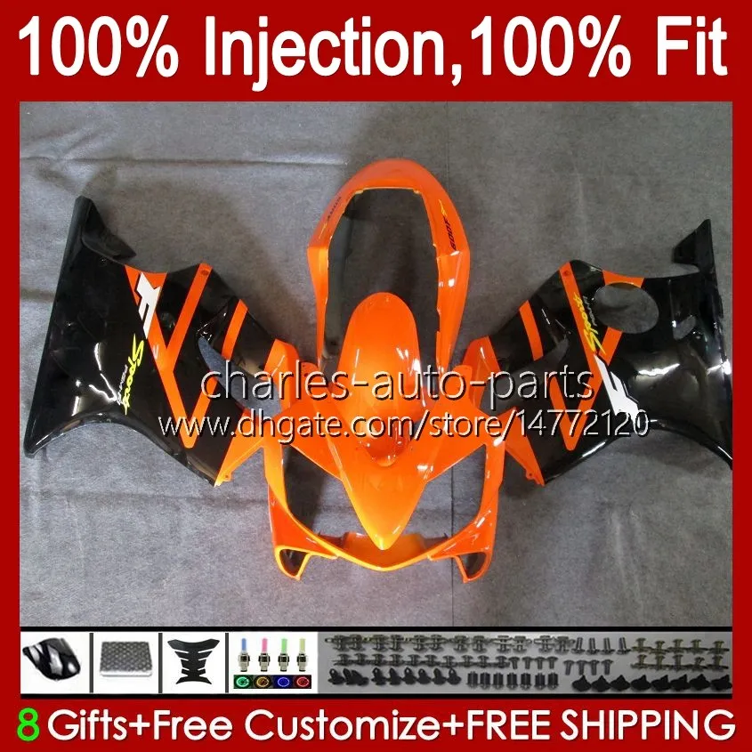 Injektionsformmissioner för Honda CBR600F4 CBR 600 Svart Orange F4 FS CC 600F4 99 00 karosseri 54no.52 CBR600 F4 CBR600FS 1999 2000 600CC 1999-2000 OEM Body Kit 100% Fit