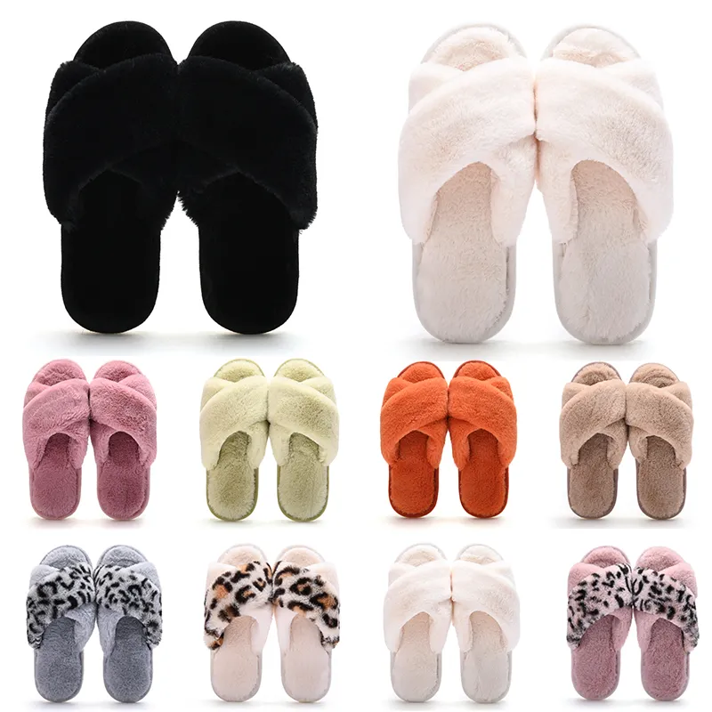 Korting Classic Winter Indoor Slippers voor Vrouwen Snowbont Dia's Huis Outdoor Meisjes Dames Furry Slipper Flat Platforms Zachte Comfortabele Schoenen Sneakers 36-41