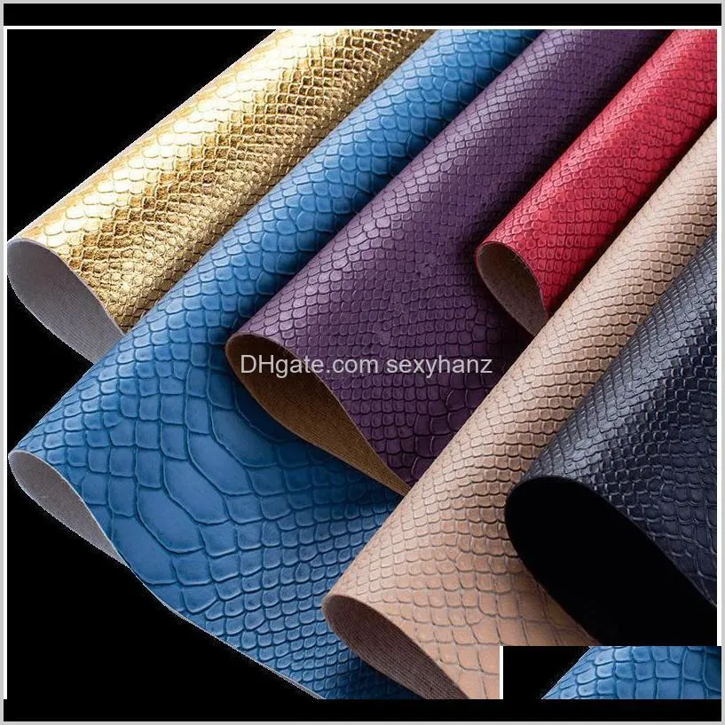 Kledingkleding 25cmx34cm PVC Snake Fabric Synthetisch leer voor doe -het -zelf -handgemaakte naaerkleding Accessoires Leveringen 25 cm Qylnsd