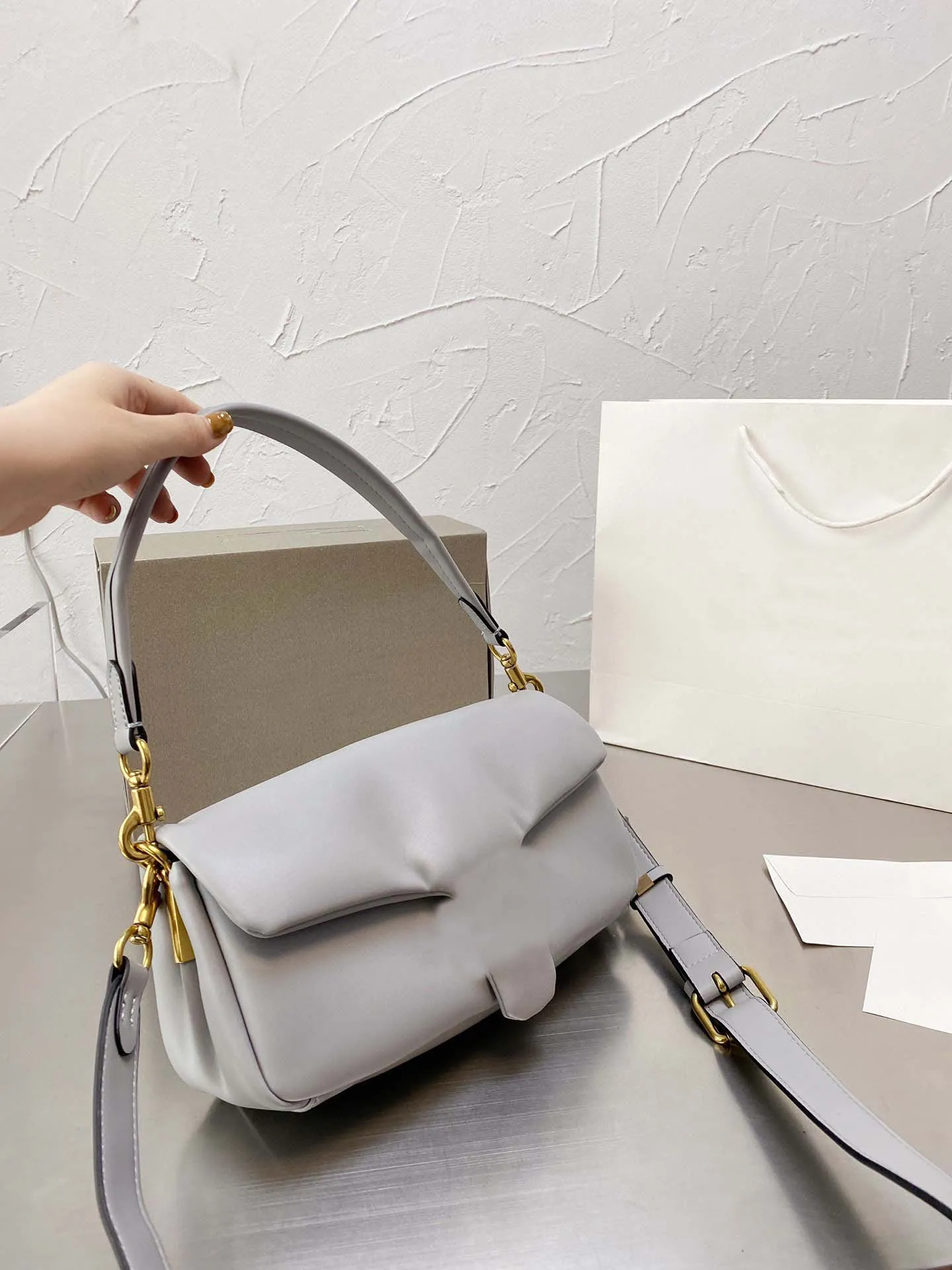Tabby Shoulder Bag: Pure Color Bacchus Bags, Cloudy Handbags 