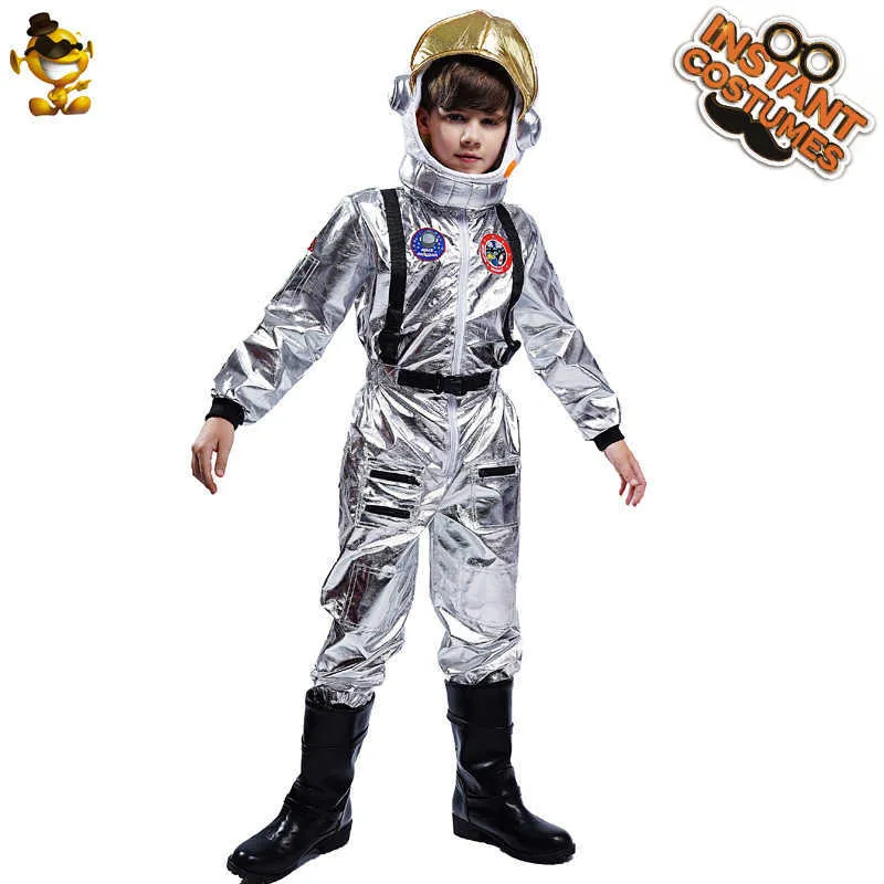 Barn pojke astronaut kostymer cosplay semester pojke främmande spaceman kläder för barn halloween party q0910