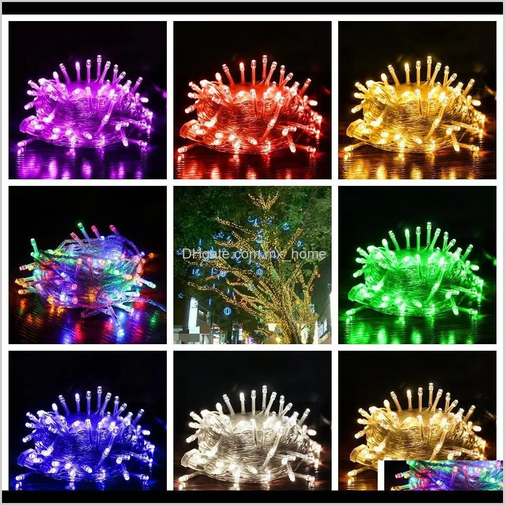 Decoração de festa LED String 10m 20m 30m 50m 100m AC220V Holida de férias leves à prova d'água Luzes de Natal Festival de Decoração FFA3763