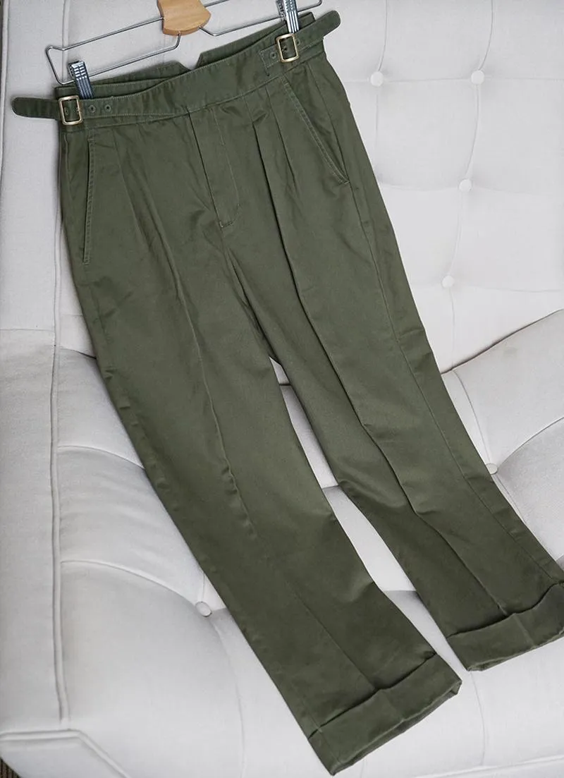 グローバルファッションブランド メンズパンツヴィンテージgurkhaイギリス軍のミリタリーチノ安全テーパー足首長さカジュアルズボン 売りショップ Acelerando Com Ec