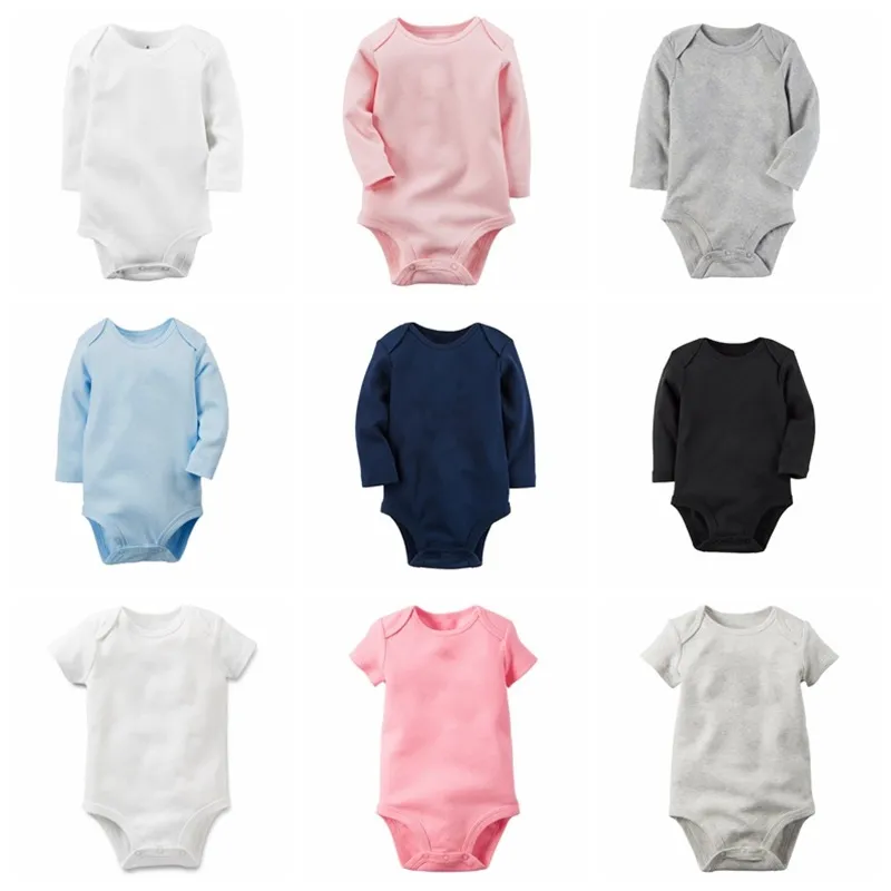 Baby Solid Color Triangle Rompers Newborn Long Sleeve Men And Women One-Piece Garment Spring Children Jumpsuits Clothing 8 08ls T2