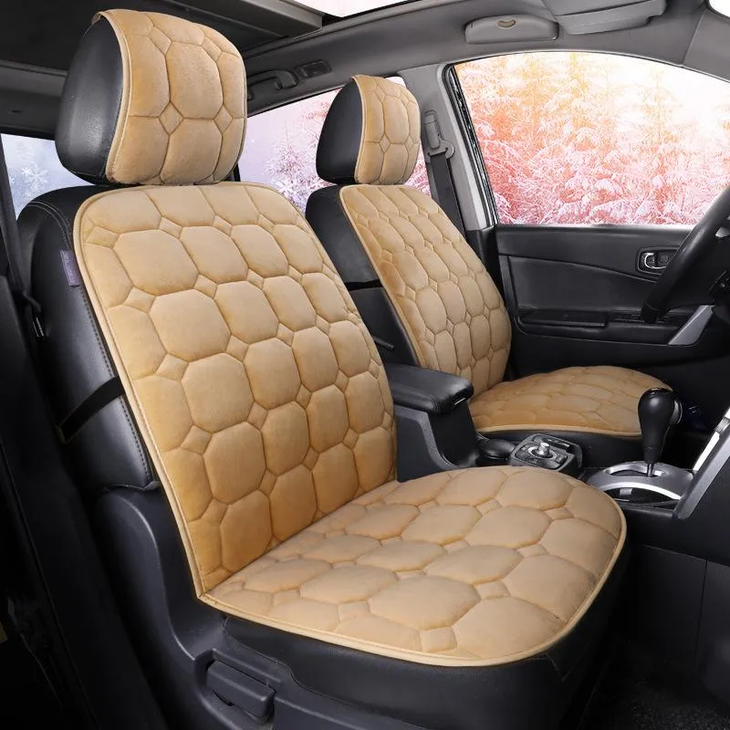 Housses de siège de voiture coussin couverture d'hiver chaud lin coton matériel intérieur fournitures Auto accessoires épaissir