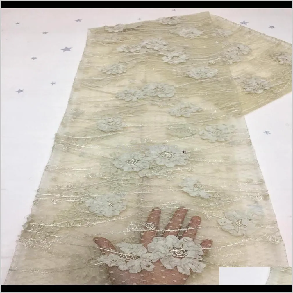 French 3D Tulle Net Lace Fabric