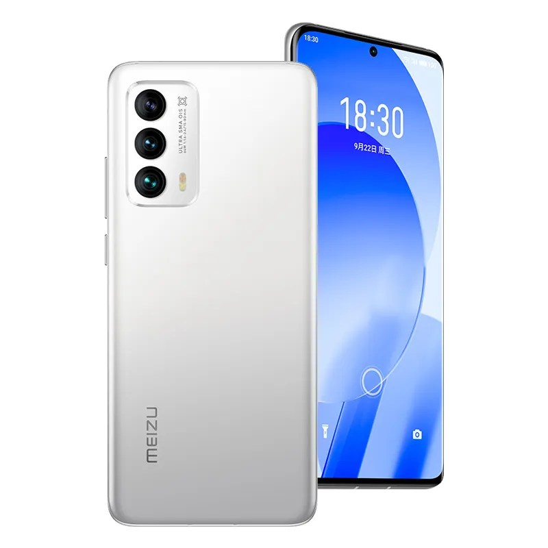 Téléphone portable d'origine Meizu 18S 5G 8 Go de RAM 128 Go 256 Go de ROM Snapdragon 888+ Octa Core 64MP AI HDR OTG NFC Android 6.2 "AMOLED plein écran ID d'empreintes digitales visage téléphone portable intelligent