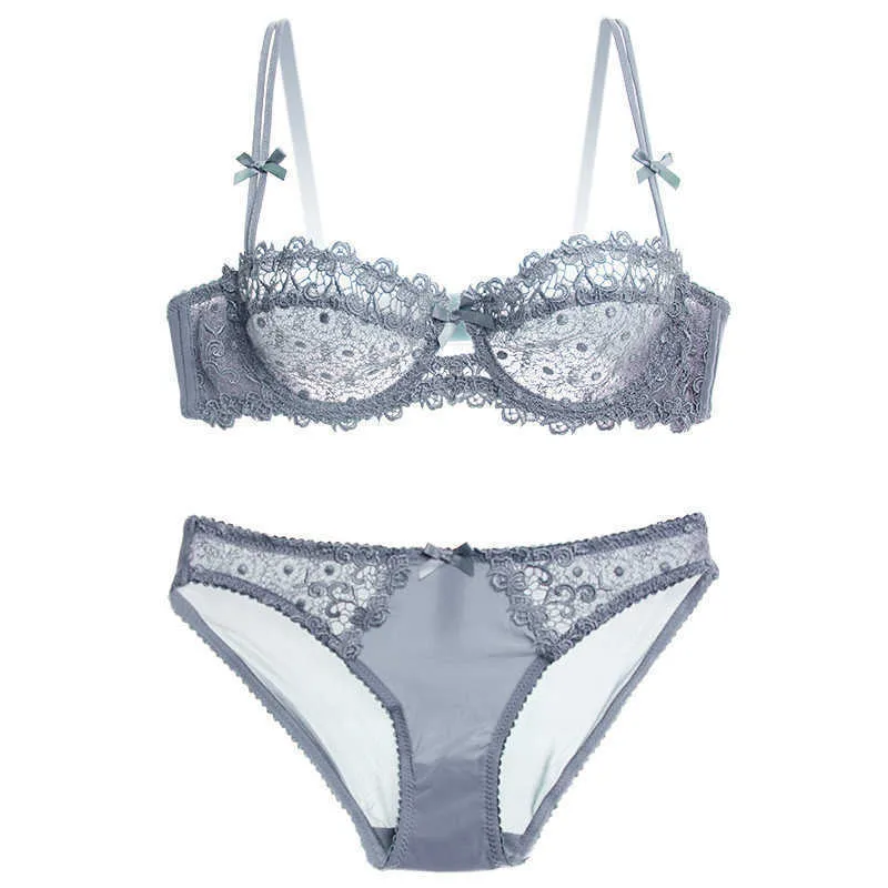 Lace Bra And Panty Set For Women, Plus Size C Cup Half Cup Bra And Panty  Set, White Lingerie Set Q0705 From Sihuai03, $16.39