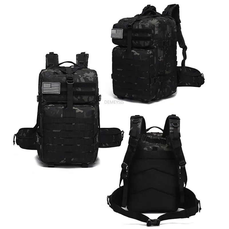 Outdoor Bags Hunting Large Capacity Backpack Tactical Shooting Trekking Travel Bag With Waist Support Army Climbing Fishing Hiking Rucksacks