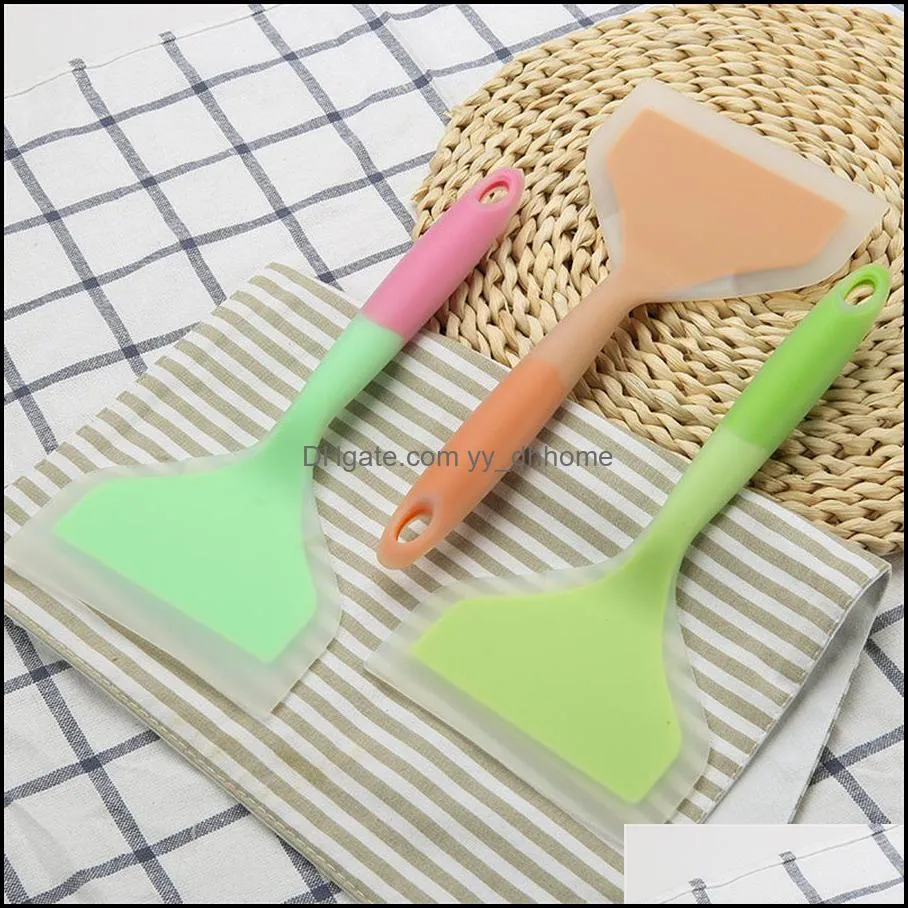 Silicone Spatula Wide Turner Pancakes Fried Shovel Tamagoyaki Omelette Pan Turners Kitchen Scraper Cooking Utensil JK2007KD