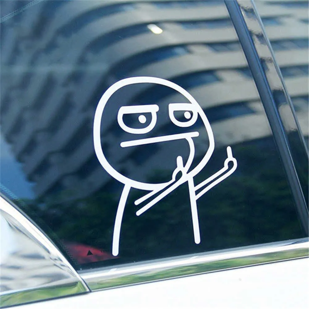 Komik Araba Sticker Çekin Yakıt Deposu Pointer Tam Helaflush Yansıtıcı Vinil Çıkartması