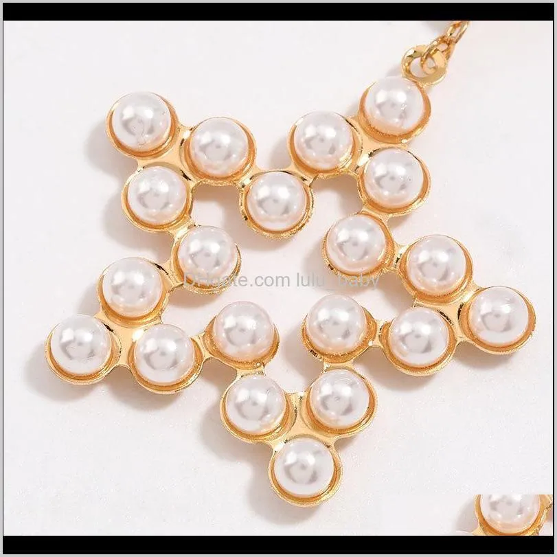 minimalist style alloy pearl five-pointed star earrings female personalized minimalist earrings korean temperament earrings